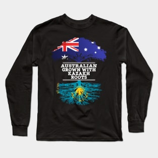 Australian Grown With Kazakh Roots - Gift for Kazakh With Roots From Kazakhstan Long Sleeve T-Shirt